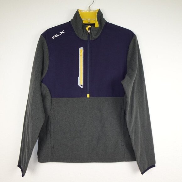 RLX Ralph Lauren 1/4 Zip Pullover Men's Size S Blue Gray Fleece - Picture 1 of 8
